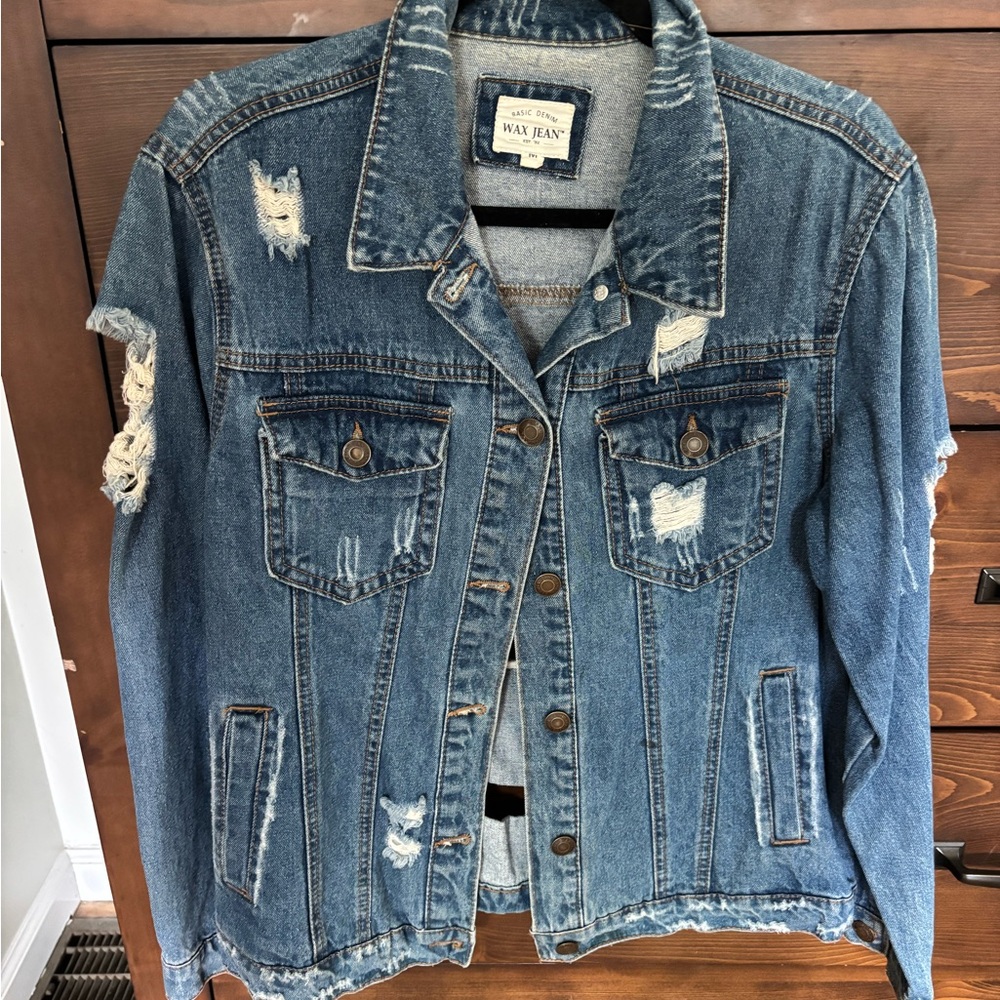 Distressed Blue Denim Jacket